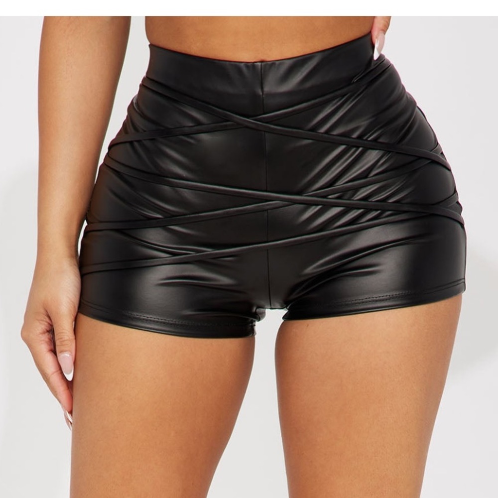 Brand New Fashion Nova Faux Leather Shorts